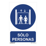 Cartel "Solo Personas" (Pvc 0,7mm) 30x40cm Normaluz