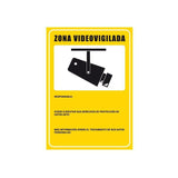 Cartel Zona Videovigilada  Para Exterior (30x21cm)