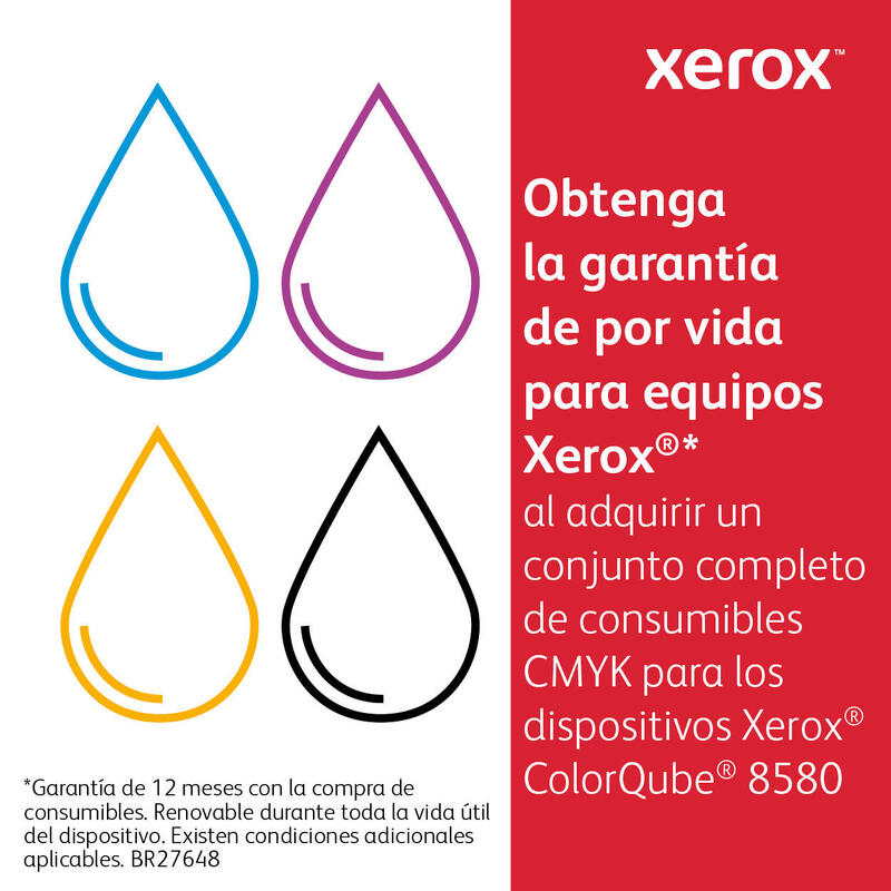 Cartucho Xerox Tinta Solida Black 8570 Pack 4u