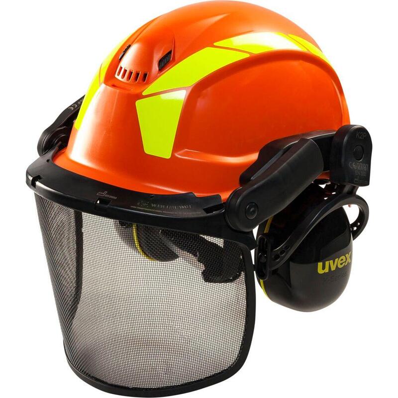 Casco De Seguridad Forestal Uvex Pheos Naranja