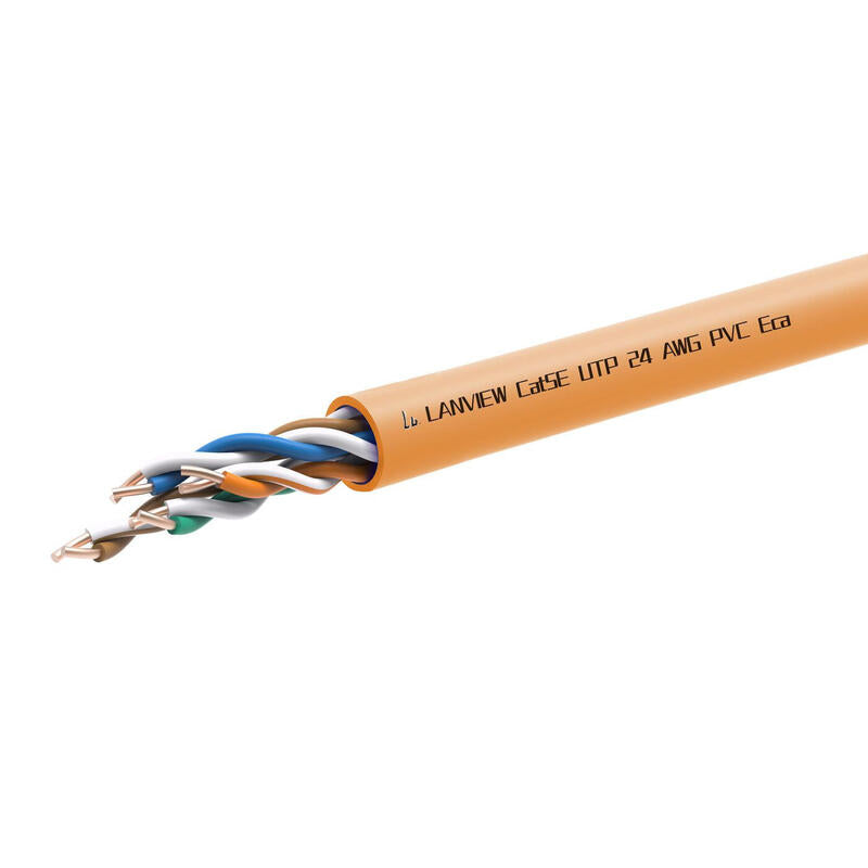Cat5e U-Utp Network Cable  4x2xawg24 Pvc Orange 305m