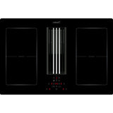Cata Ias 770 Hob With Hood, 77 Cm, 4 Cooking Zones, 9 Power Levels+Booster, A, Max Extraction 600 M³ H, Black