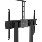Soporte De Suelo Para Pantalla Profesional Vision Garantía De Por Vida Carro De Acero Para Pantallas De 55-100" Con Tamaños Vesa De Hasta 800 X 600 Manivela Para Ajustar La Altura Ajuste De Inclinación Estante Grande Para Portátil O Barra D