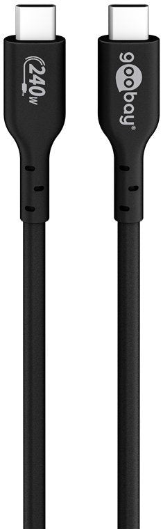 Cable De  1,00m Usb 2.0 480mbit/S Pd240w Usb-C Macho A Usb-C Macho Negro Datos Y Carga