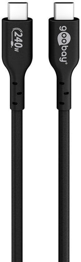 Cable De  1,00m Usb 2.0 480mbit/S Pd240w Usb-C Macho A Usb-C Macho Negro Datos Y Carga