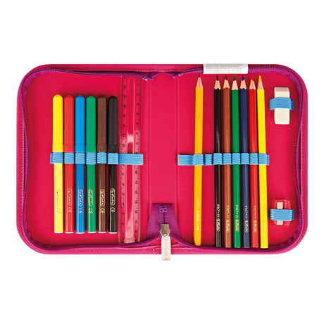 EAN 4008110347448 - Herlitz UltraLight Plus Tropical Chill juego de mochila escolar Chica Poliéster Marina, Rosa imagen 3