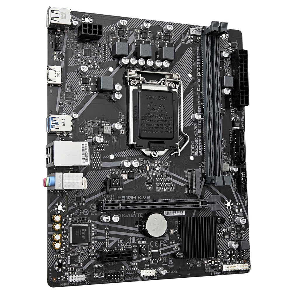 Placa Gigabyte H510m K V2 Intel1200 2ddr4 Hdmi Pcie3.0 2sata3 Usb3.2 Matx