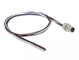 Delock M8 Einbaucable A-Kodiert 4 Pin Stecker Für Panel Mit Offenen Cablen Front Montage 0,5 M