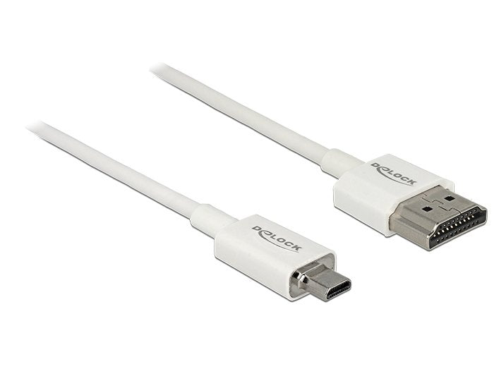 EAN 4043619851515 - DeLOCK 85151 cable HDMI 2 m HDMI tipo A (Estándar) HDMI tipo D (Micro) Blanco imagen 1