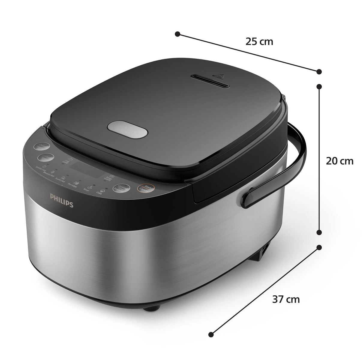 EAN 8720389055300 - Philips HD3093/80 arrocera 0,85 L 653 W Negro, Plata imagen 3
