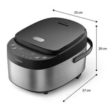 EAN 8720389055300 - Philips HD3093/80 arrocera 0,85 L 653 W Negro, Plata imagen 3