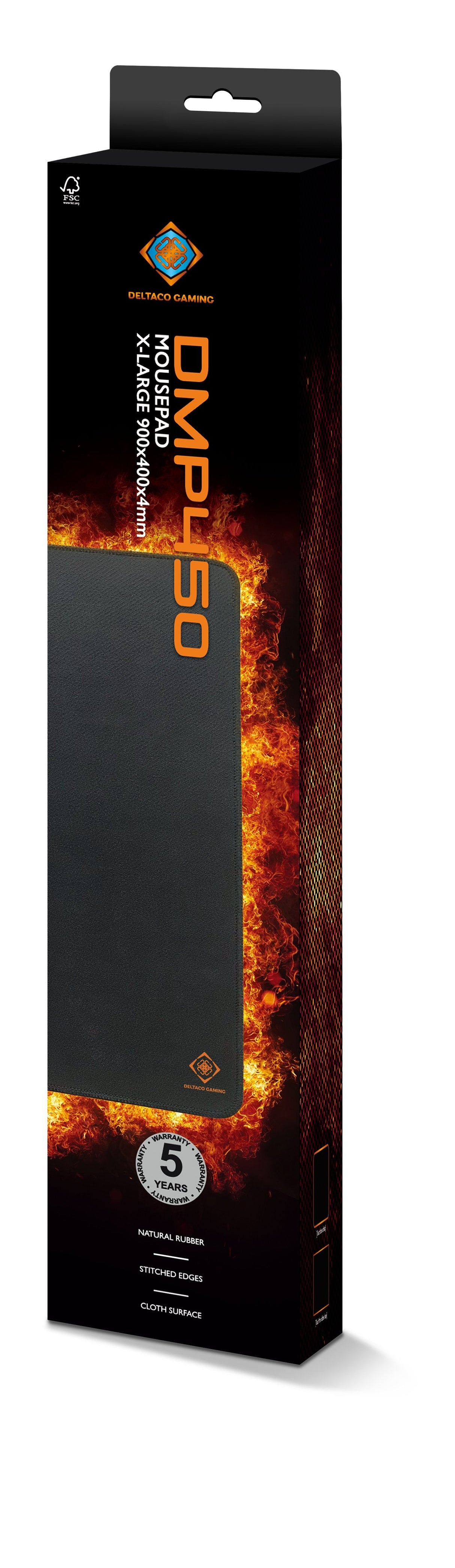Deltaco Dmp450 Mauspad Xl (900x400x4 Mm) Schwarz