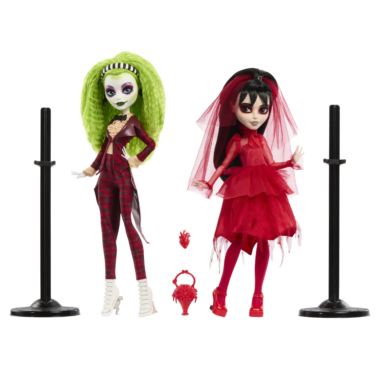 Set 2 Muñecas Beetlejuice Bitelchus Monster High Skullector