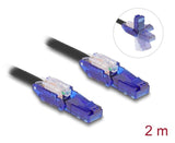Delock Rj45 Netzwerkcable Cat.6 Utp Mit 180° Winkelbaren Steckern Schwarz 2 M