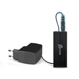 J5create Juh340 Mini Hub Usb 3.0 4 Puertos J5 Create Juh340, Usb 3.0 (3.1 Gen 1) Micro-B, Usb 3.0 (3.1 Gen 1) Type-A, 5000 Mbit/S, Negro, Aluminio, 0,6 M