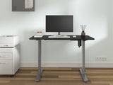 Mesa Electrica Ergonomica Altura Regulable  Tablero Negro 120x60  Color Estructura Gris Control Tactil Altura Desde 68cm-118cm
