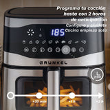 Freidora Por Aire Airfryer Sin Aceite Grunkel Maxisteelfryer 2200w Capacidad 9l