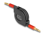 Delock 85369 Cable Retráctil De Audio Con Conector Estéreo De 3,5 Mm Y 3 Pines Macho A Macho De 90 Cm