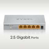EAN 4718937620203 - Zyxel MG-105 No administrado 2.5G Ethernet (100/1000/2500) Acero imagen 7
