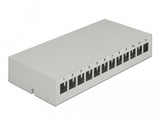 Delock Keystone Patchpanel 12 Port Grau