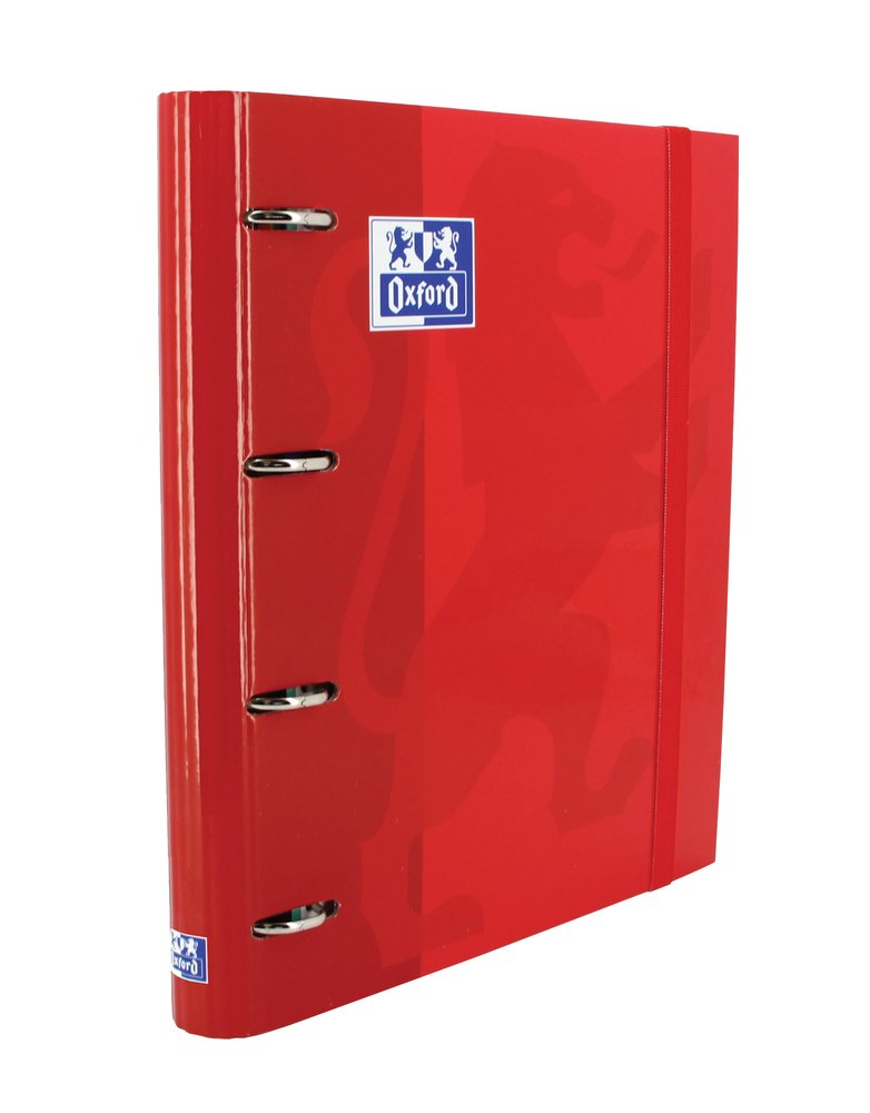 Oxford Carpeta 4 Anillas Classic Europeanbinder C/ Recambio 100h 5x5 A4+ Rojo