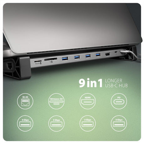 EAN 8595247907530 - Axagon HMC-10HLS base para portátil y replicador de puertos Alámbrico USB 3.2 Gen 1 (3.1 Gen 1) Type-C Ne imagen 2