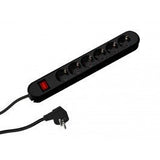 Bachmann Regleta De Enchufes Smart De 6 Vías, Negra 5,0 M, Con Interruptor