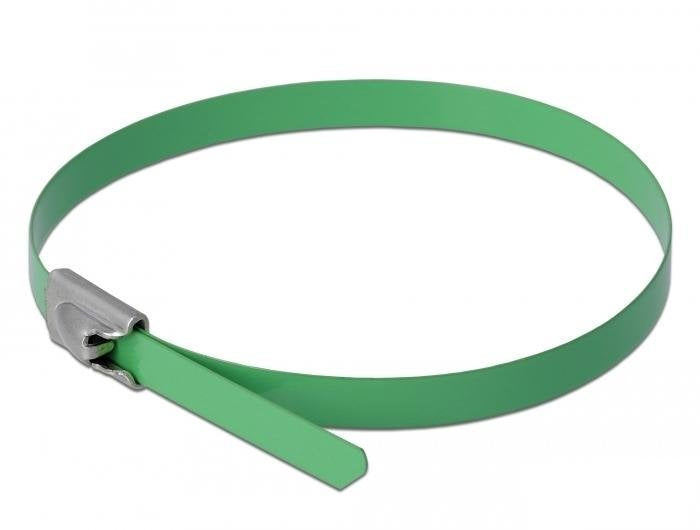 Delock Bridas De Acero Inoxidable L 400 X B 4,6 Mm Verde 10 Piezas