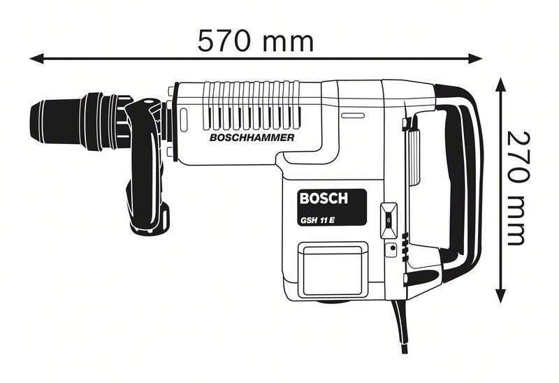 Martillo De Impacto Bosch Professional Gsh 11 E Professional Azul, 1.500 W, Maletín 611316703