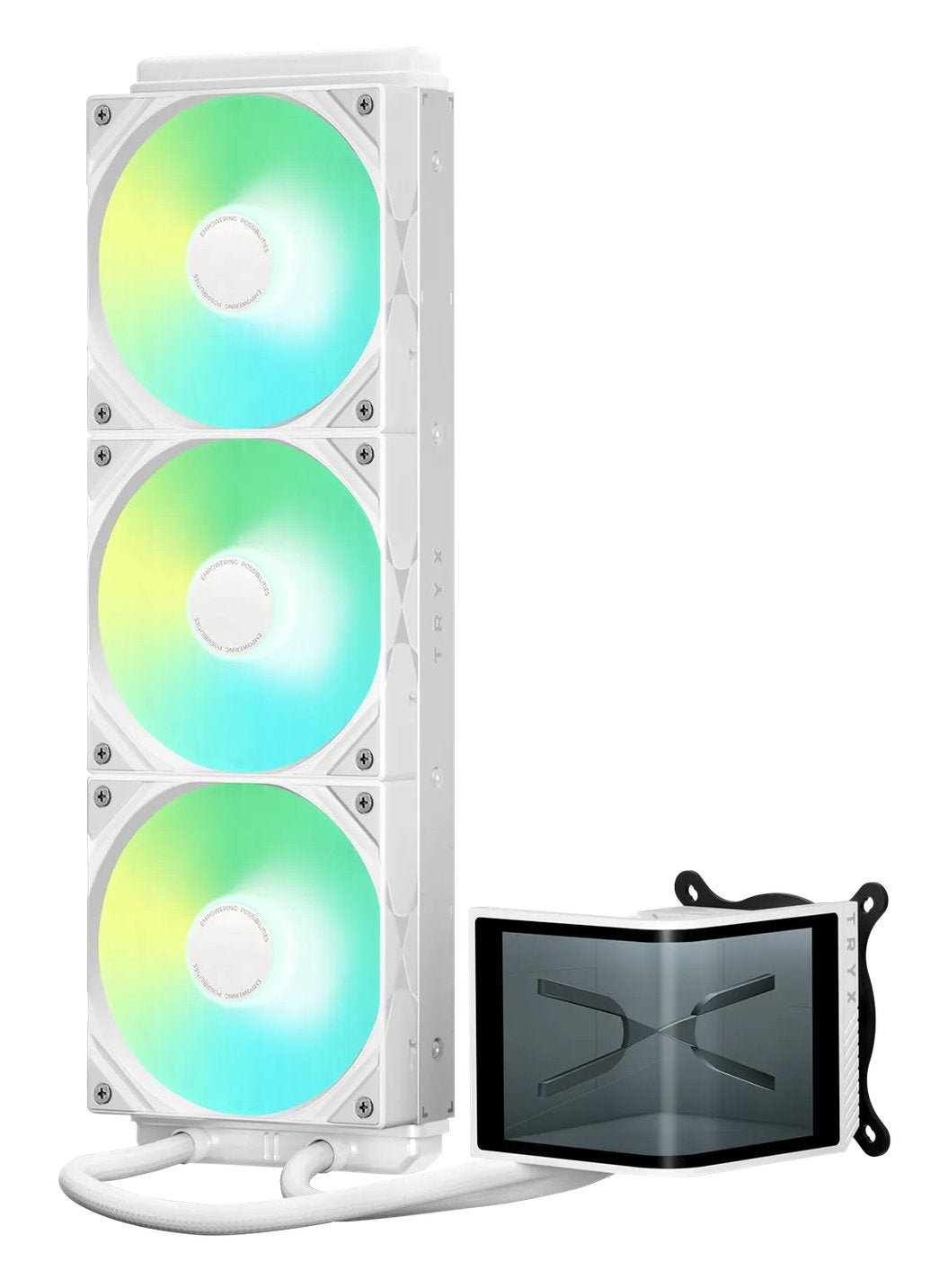 K Tryx Panorama Se Argb 360 Komplett-Wasserkühlung, 3d-Amoled-Display - 360mm, Weiss