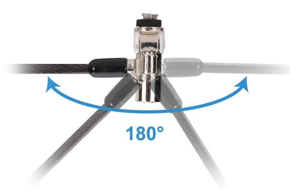 Cable De Seguridad Conceptronic Nano Custodio02bnm Con Llave Compatible Con Llave Maestra