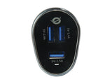 Cargador Coche Conceptronic Carden06b  3 Puertos Usb A ( 2 P 5v/2.4a   1p 5v/1.5a ) 31.5w
