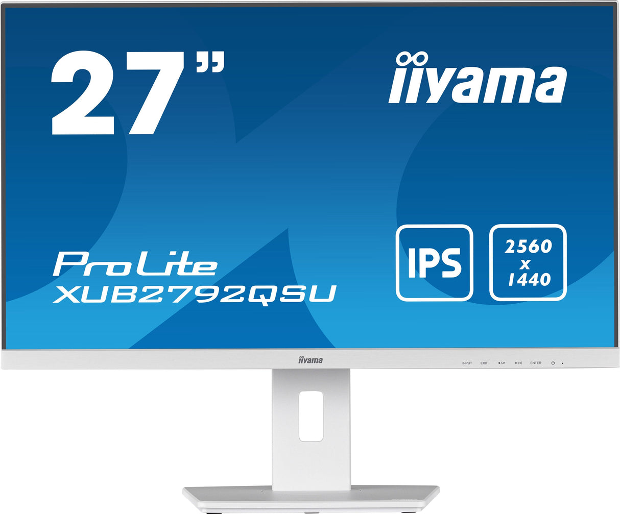 68.5cm 27'' (2560x1440) Iiyama Xub2792qsu-W5 27w Lcd Business Wqhd 5ms Hdmi Dp 2x Usb Ips Speaker Qhd White