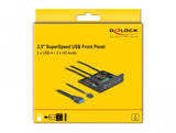 Delock Panel Frontal De 3.5" Usb 3.2 Gen 1 2 X Usb Tipo-A + Hd-Audio