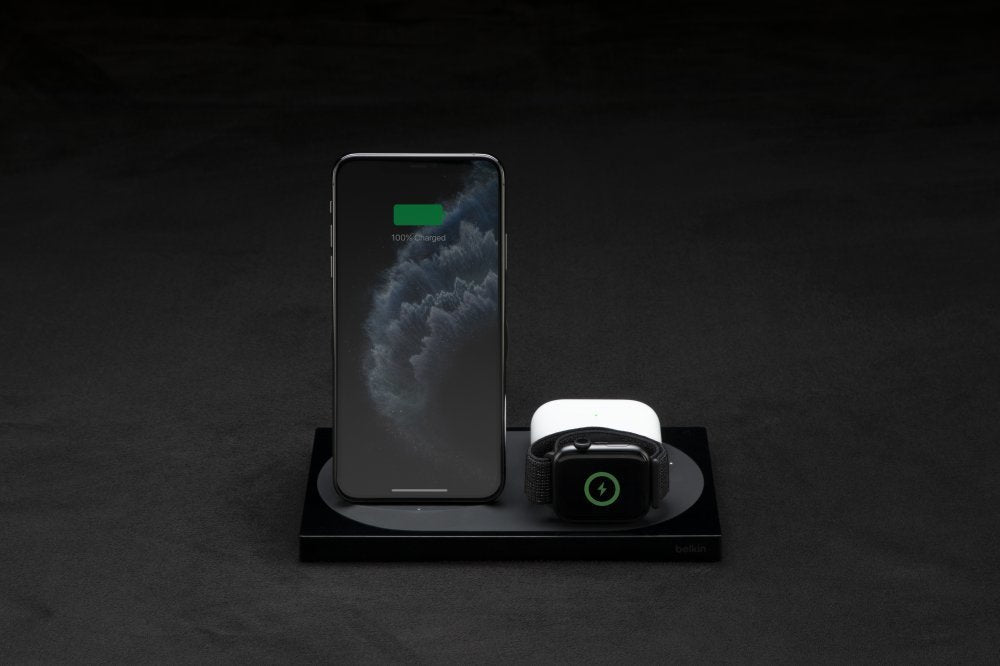 Belkin Wiz001vfbk - Cargador Inalámbrico 3 En 1 Negro
