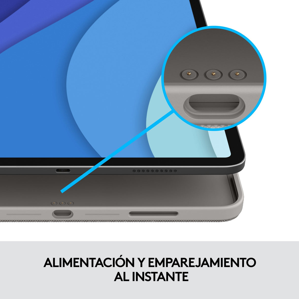 EAN 5099206095724 - Logitech 920-010211 teclado para móvil QWERTY Español Smart Connector Gris imagen 12