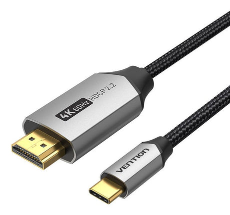 EAN 6922794765146 - Vention CRBBF adaptador de cable de vídeo 1 m USB Tipo C HDMI Negro, Gris imagen 1