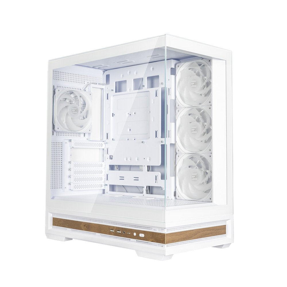 Caja Pc Zalman P40 Namu Atx 4 Xvent 120mm Argb 2xusb 3.0 Blanco S/N Fuente