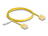 Delock Rj45 Cable De Red Cat.6 Utp Ultra Slim 1 M Amarillo Con Kurzen Machon