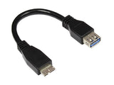 Adaptercable Usb 3.0 Otg (On-The-Go), Stecker Micro B An Buchse A, Schwarz, 0,1m, Good Connections®
