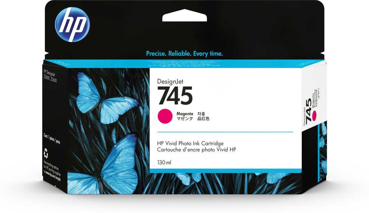 Tinta Original Hp Nº 745 Magenta Para Designjet Z2600 24-In Postscript, Designjet Z5600 44-In Postscript