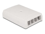 Keystone Leergehäuse Aufputz 4 Port Für Glasfaser Und Netzwerk Weiss