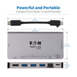 Stacja Dokujaca Usb-C 4k Hdmi, Usb 3.2 Gen 1, Koncentrator Usb-A, Gbe, Karta Pamieci, Ladowanie Pd 100 W, Odlaczany Przewód U442-Dock5d-Gy