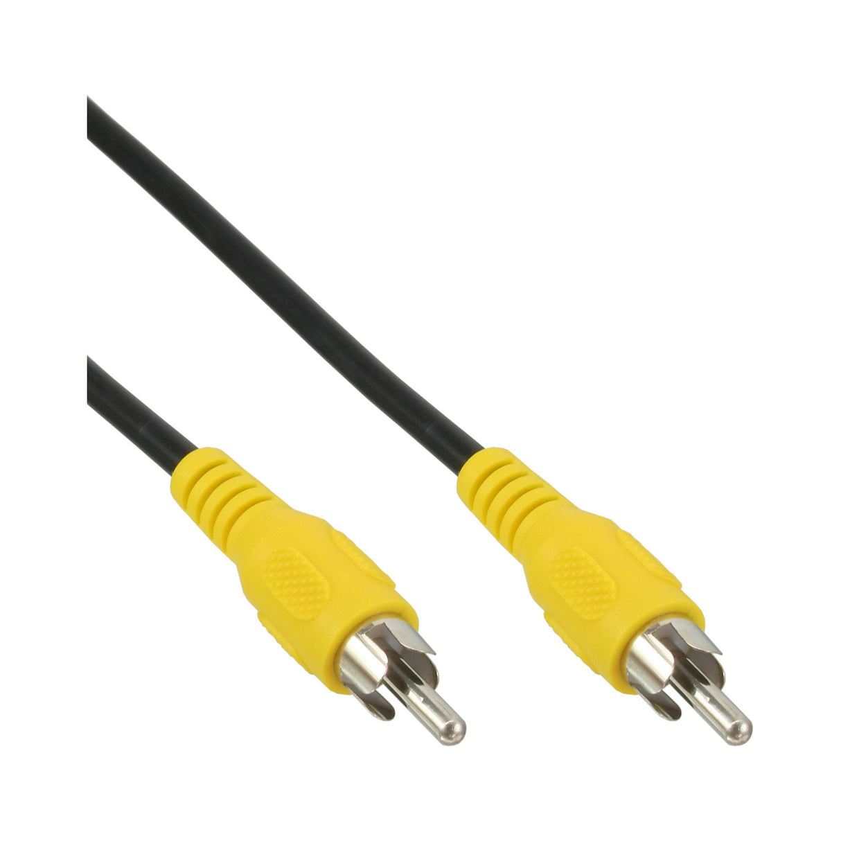 Cable De Video Inline 1x Rca Macho A Macho Conectores Amarillos 2m