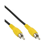 Cable De Video Inline 1x Rca Macho A Macho Conectores Amarillos 2m