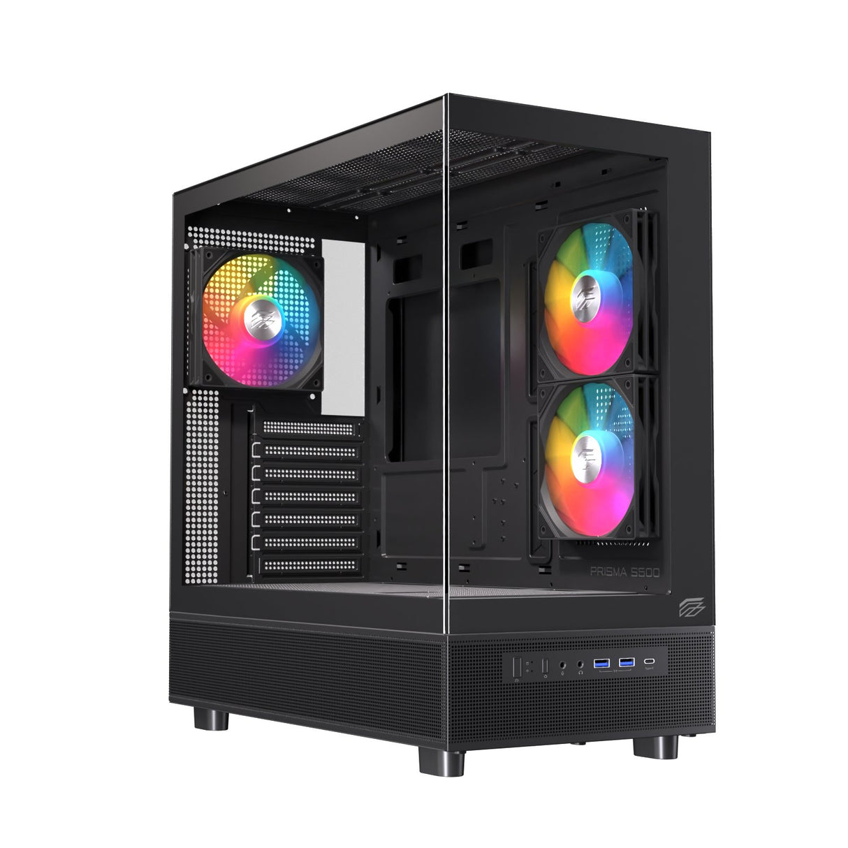 EAN 6977277367256 - Einarex EXCS-PR-500R-B carcasa de ordenador Midi Tower Negro imagen 2
