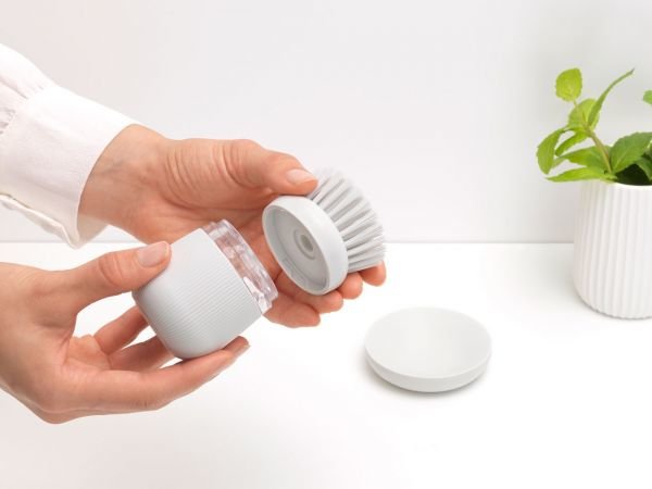 Brabantia Replacement Dish Brush Set Of 2  Light Grey