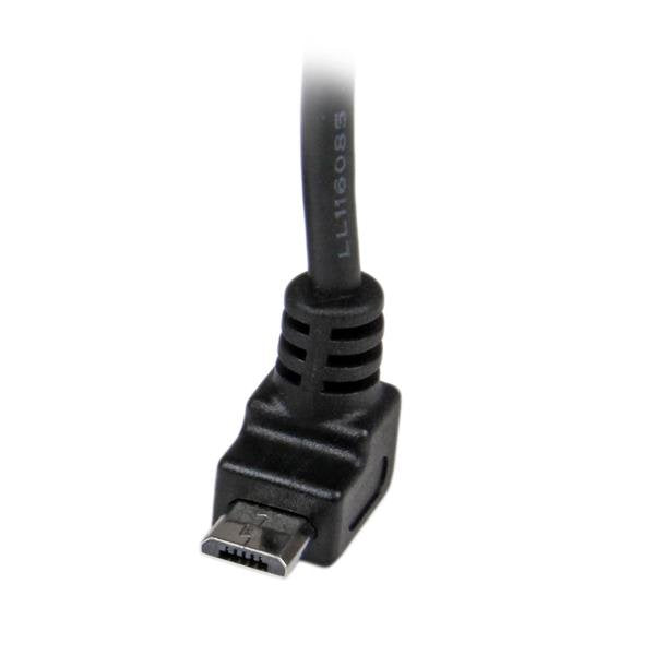 Startech Cable Usb 2.0 A Micro Usb Acodado 1m  Negro Usbaub1mu