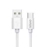 EAN 5901986047490 - Savio USB cable 2 m USB 2.0 USB A - USB C White CL-168 cable USB 3 m Blanco imagen 1