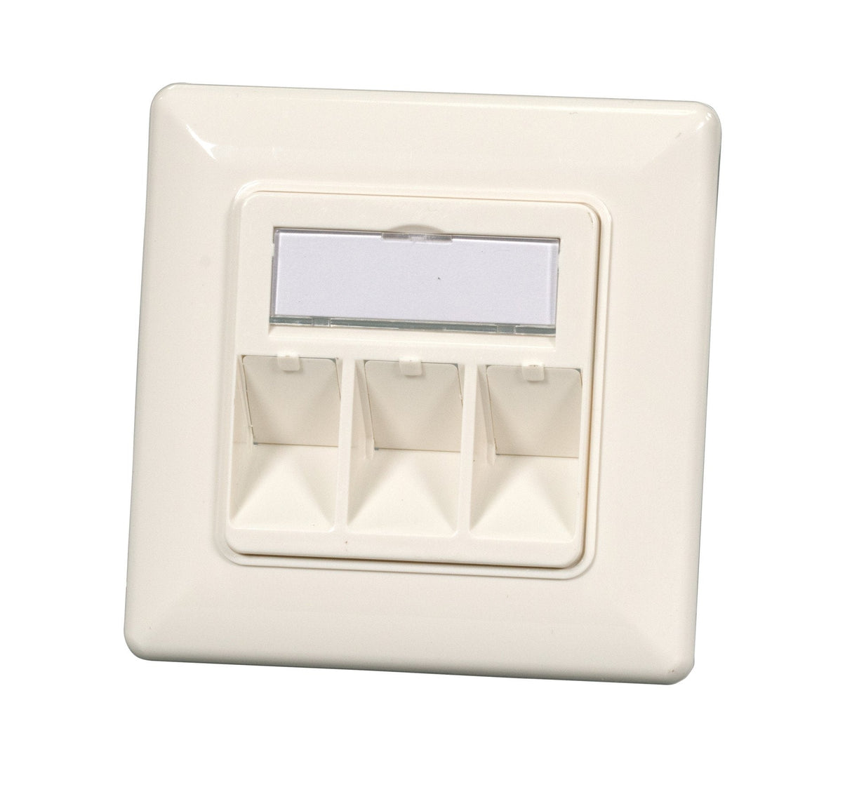Efb 2-Port Rahmenset Fr Keystones, Gerader Auslass, Din49075, Ral9003 Signalwei